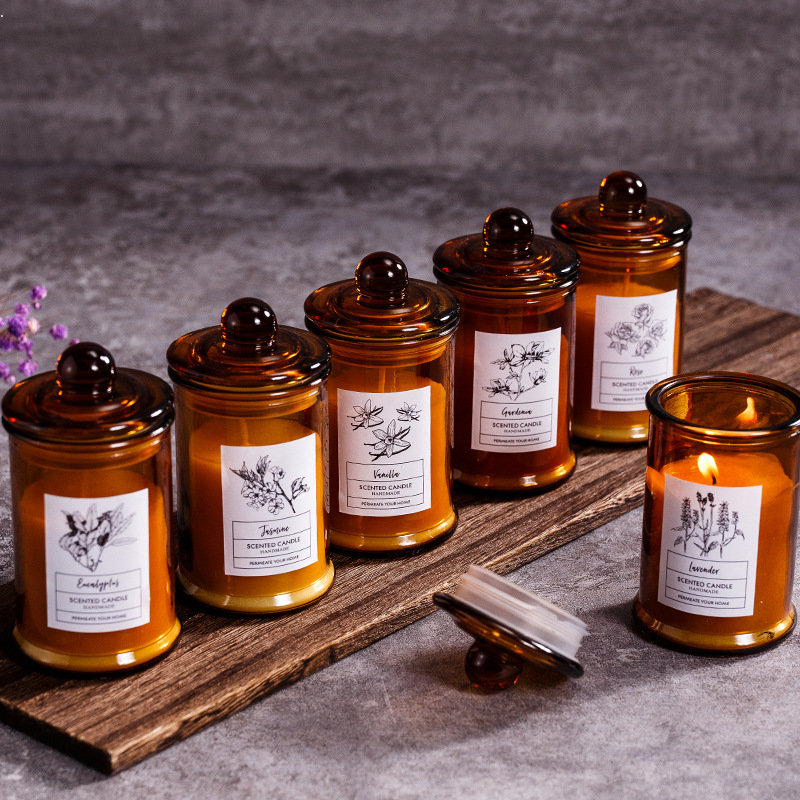 Soy Wax Flake - Barattolo di vetro vintage Candela profumata