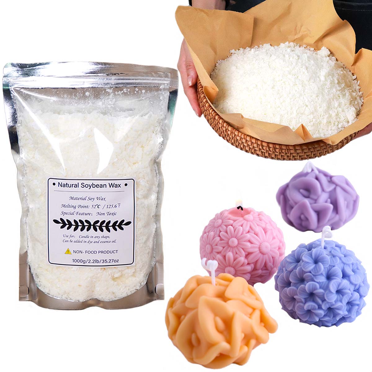 Soy Wax Flake - 100/250/500/1000g Fiocco di cera di soia