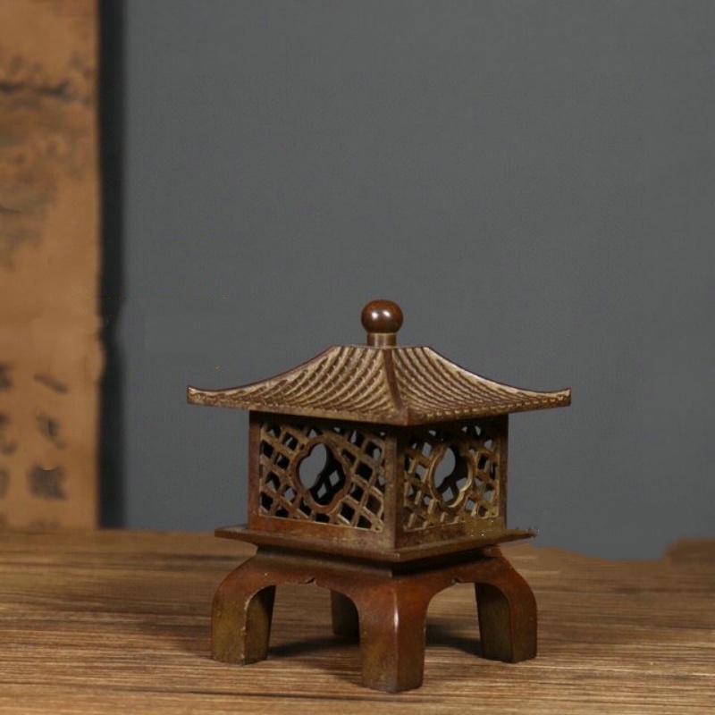 Home Fragrance Lamp - Bruciatore d'incenso quadrupede in rame anticato,